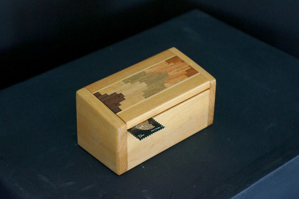 Stamp and paper clip box