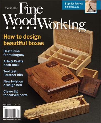 Boxes on cover of Fine Woocworking Magazine